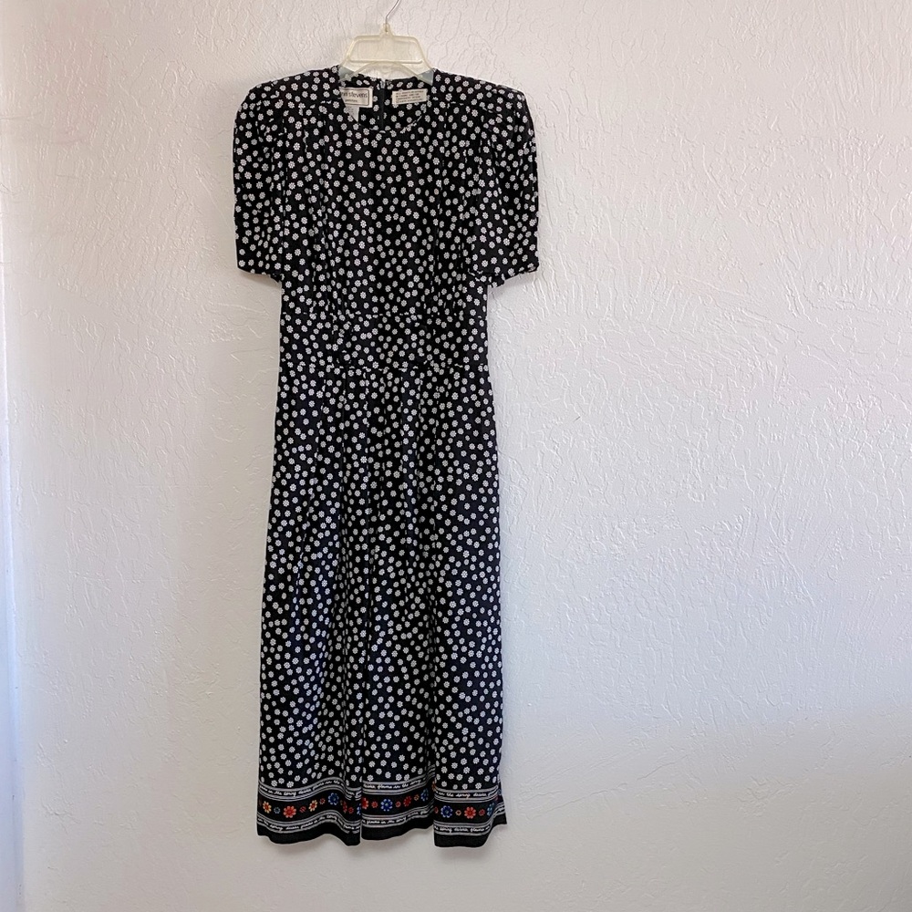 Bundle 3 for 50% off Vintage 1990s Rayon Daisy Print Dress EUC